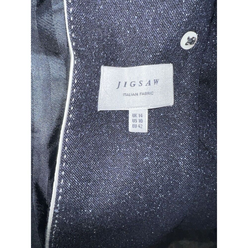 Jigsaw‎  Italian Fabric Women’s Wool blend Blue Speckled Blazer Size 10 - Picture 7 of 7